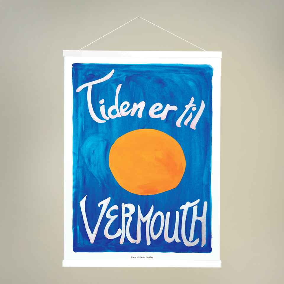 Plakat og ramme - Tiden er til vermouth - orange - lille plakat (A3)