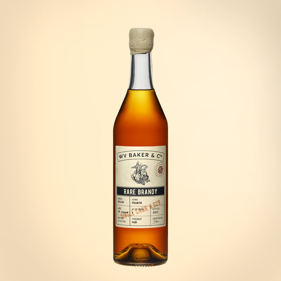 Brandy WV Baker 15 år - 2023 46% - flasken med lak