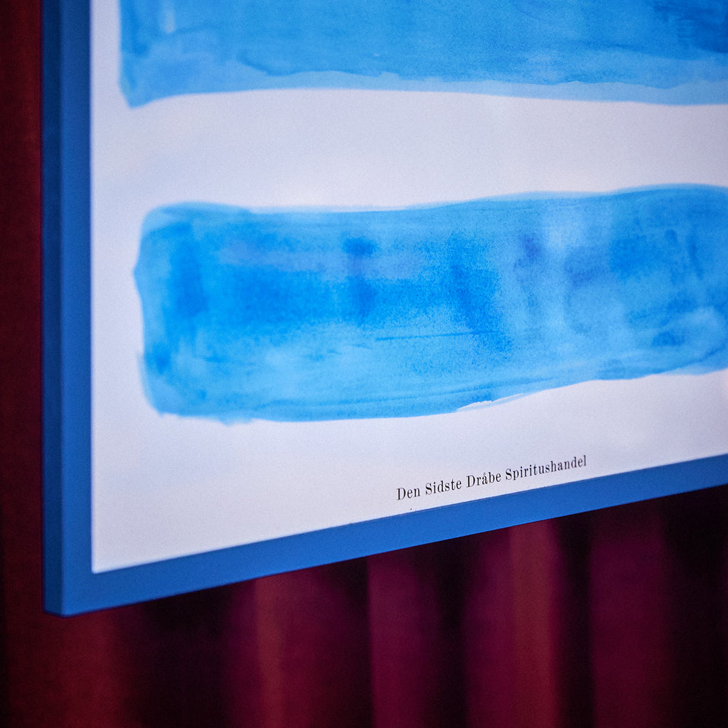 Blå striber - plakat