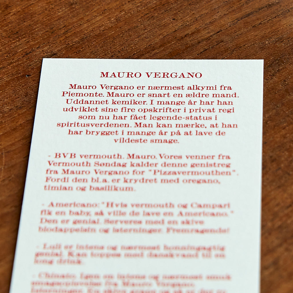 Verdens bedste vermouth - Mauro Vergano - 4 flasker